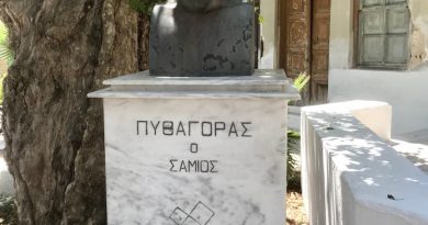 Büste des Pythagoras in Pythagorio auf Samos