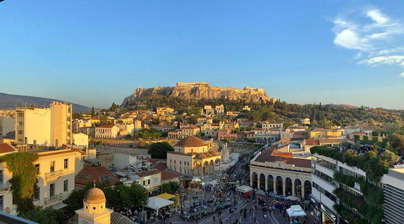 Athen: Blick auf die Akropolis vom Monastiraki aus - Foto von Christiane Großimlinghaus