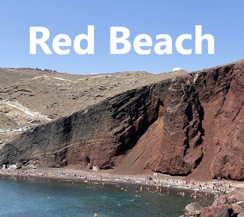 Red Beach auf Santorin