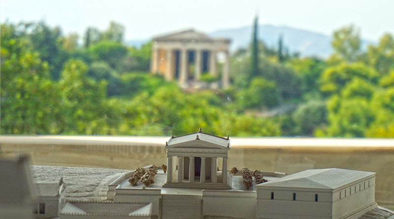 Modell der griechischen Agora im Museum in der Stoa des Attalos