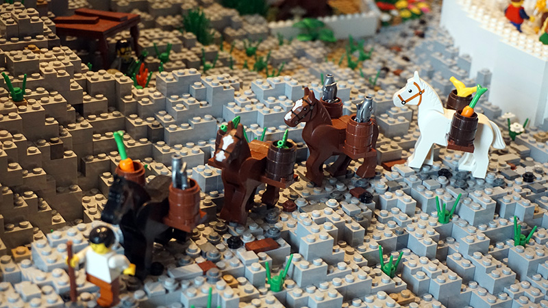 Lego Akropolis: Esel als Transportmittel