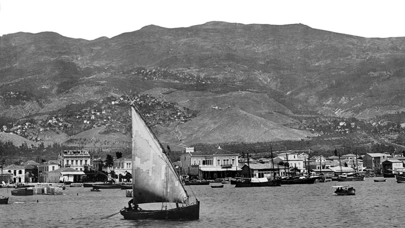 Der Hafen von Volos um 1910 - Foto von Shirley Clifford Atchley