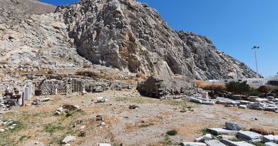 Das Ausgrabungsgelände der Agia Irini in Perissa