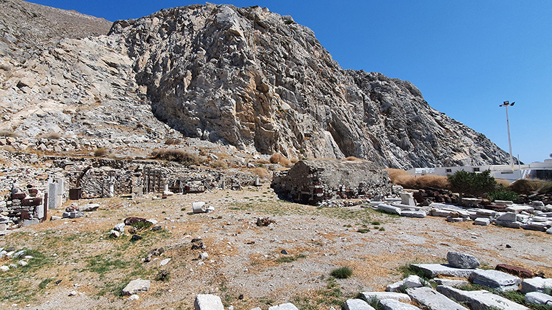 Das Ausgrabungsgelände der Agia Irini in Perissa