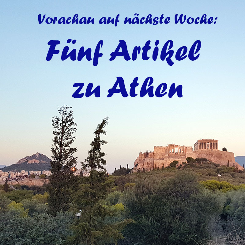 Fünf Artikel zu Athen