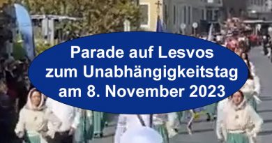 Parade in Mytilini auf Lesvos zum Unabhängigkeitstag am 8. November 2023