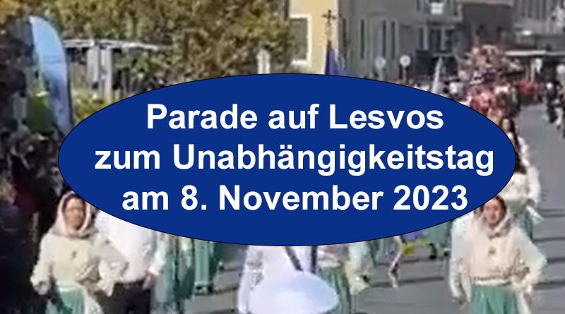 Parade in Mytilini auf Lesvos zum Unabhängigkeitstag am 8. November 2023