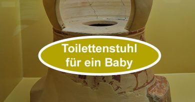 Toilettenstuhl für ein Baby