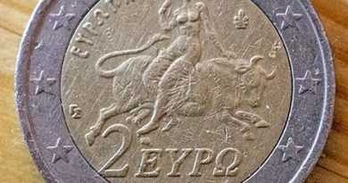 Kursmünze 2 Euro Griechenland: Europa und Stier