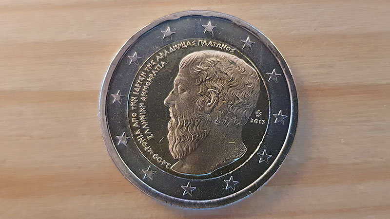 2 Euro Gedenkmünze Griechenland (2013): 2400 Jahre Platonische Akademie