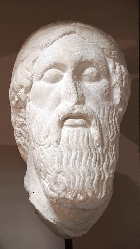 Kopf des Homer in der Abgusssammlung Antiker Plastik in Berlin