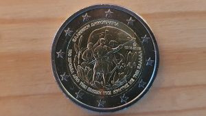 2 Euro Münze aus Griechenland: 100. Jahrestag der Vereinigung Kretas mit Griechenland
