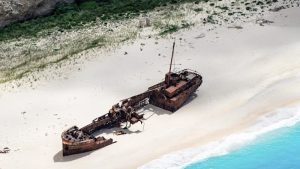 Das Wrack der Panagiotis auf dem Shipwreck Beach von Zakynthos