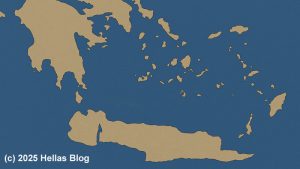 Karte der griechischen Inseln im Süden der Ägäis