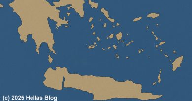 Karte der griechischen Inseln im Süden der Ägäis