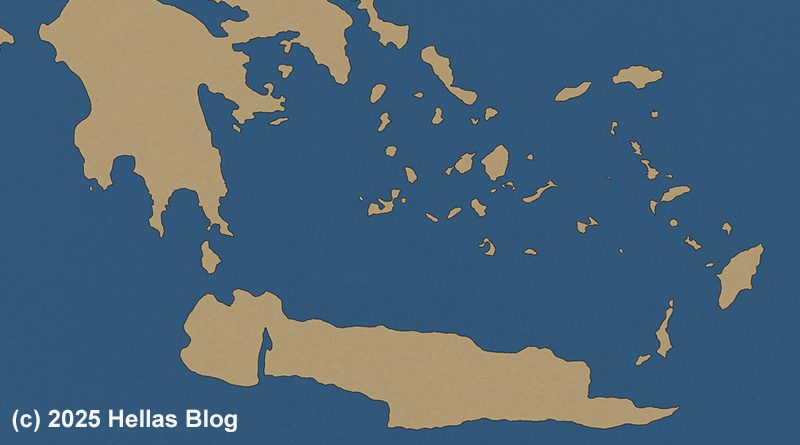 Karte der griechischen Inseln im Süden der Ägäis