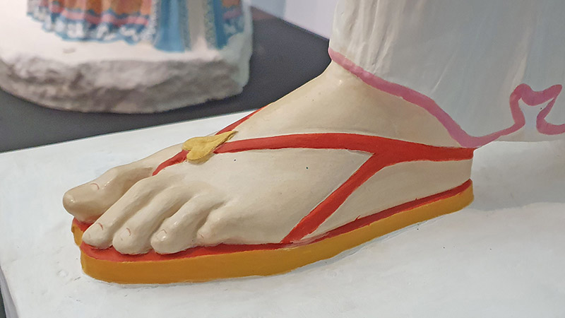 Fuß und Schuh der Winckelmann-Artemis