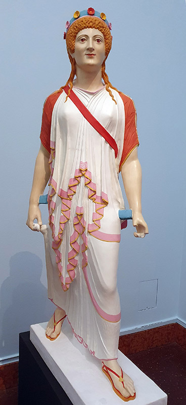 bemalter Abguss der Winckelmann Artemis bemalter Abguss der Winckelmann Artemis