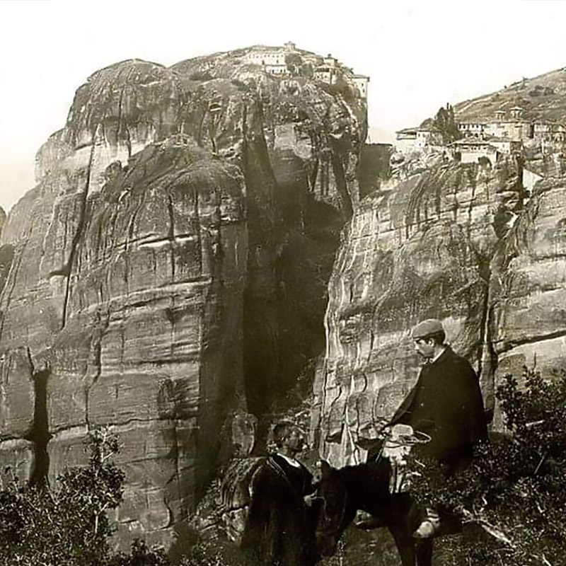 Meteora Klöster Varlaam und Meteoron im Jahr 1901