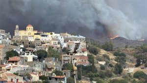 Brand bei Volissos am 12. August 2025