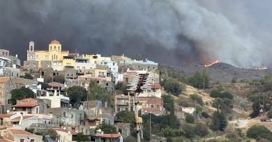 Brand bei Volissos am 12. August 2025