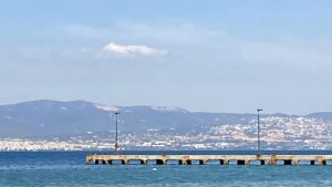 Steg ins Meer bei Agia Triada