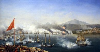 Gemälde der Seeschlacht bei Navarino