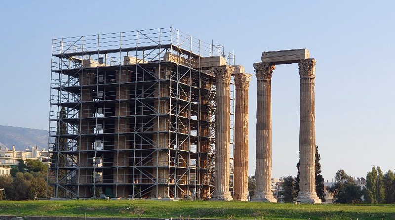 Baugerüst am Olympieion