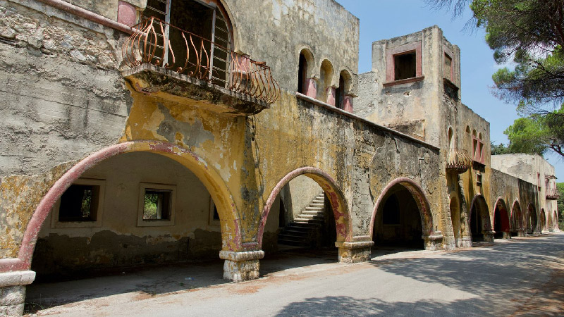 Fassade eines Gebäudes in Eleousa