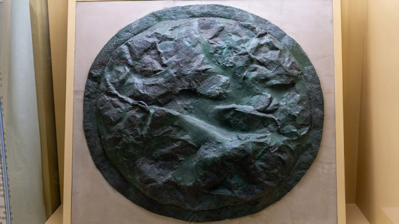 Spartaner Schild im Museum auf der griechischen Agora Athen