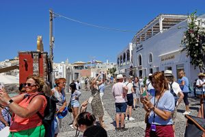 Touristen in Fira
