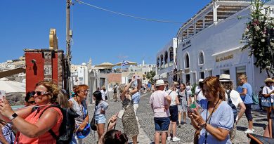 Touristen in Fira
