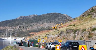 Bauarbeiten an der Straße zur Burg