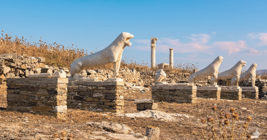 Die Löwen-Terrasse auf Delos