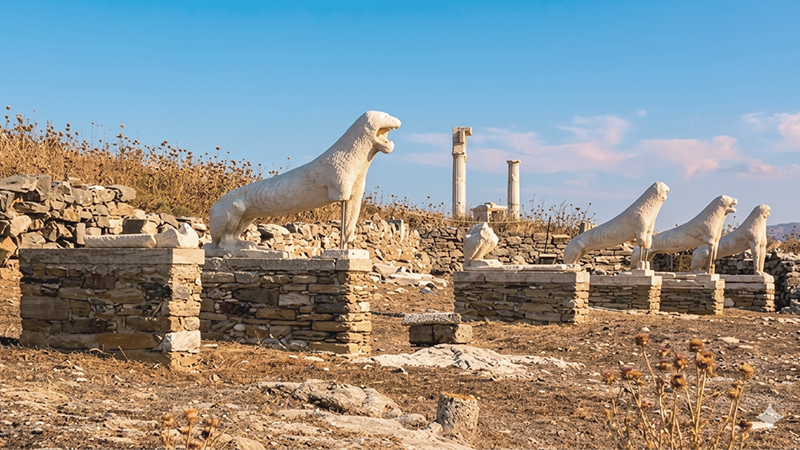 Die Löwen-Terrasse auf Delos