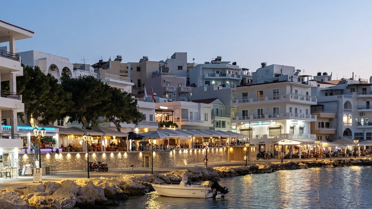 Abendstimmung am Hafen von Karpathos