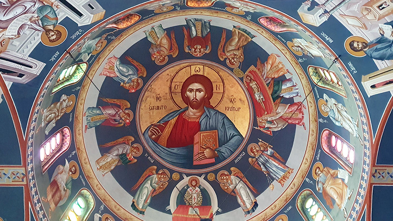 Der Pantokrator der Kirche Agios Nektarios