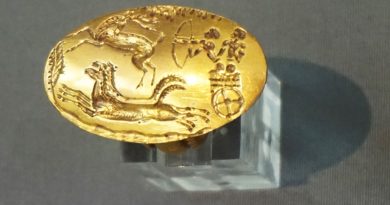 Siegelring aus Gold mit Jagdszene